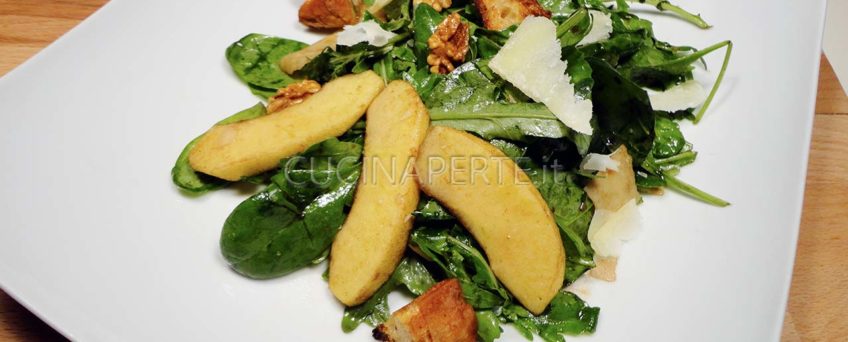 Insalata grana e noci piatto finito