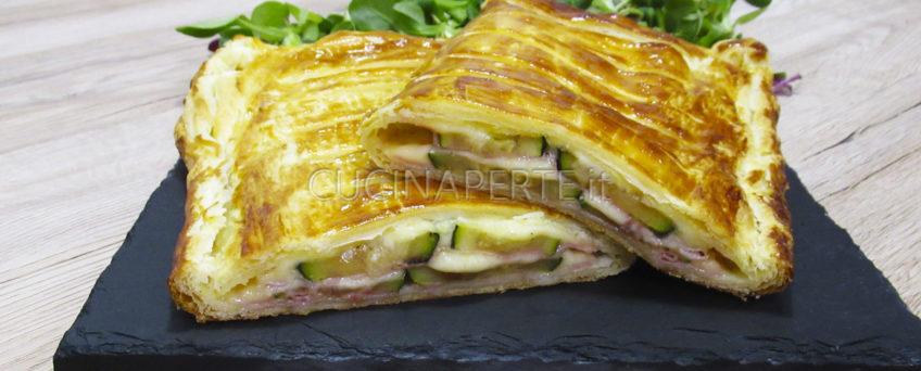 Strudel salato zucchine prosciutto scamorza